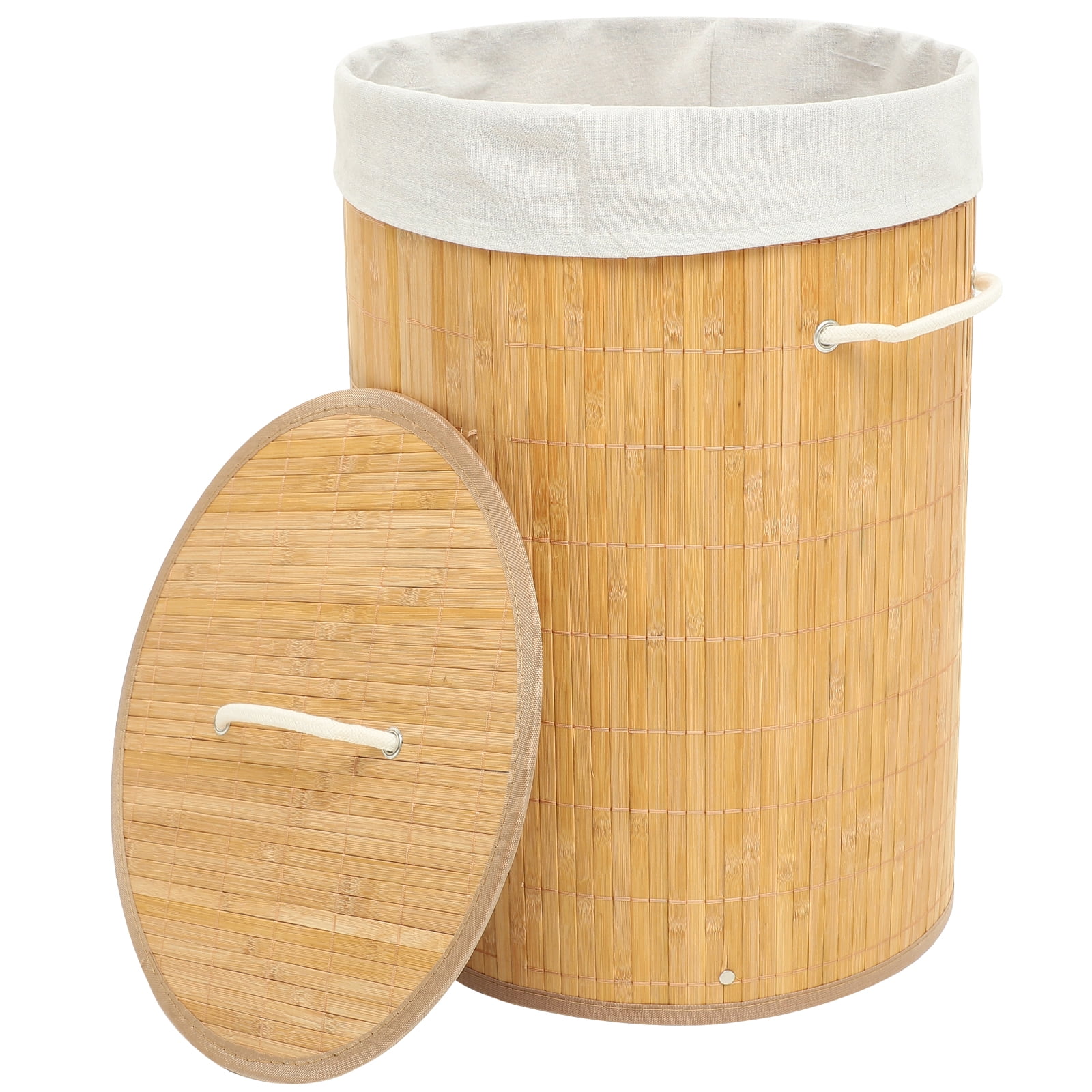 UPGRATOR Laundry Basket With Handles Bamboo 1Pcs 13.8X13.8X19.7In - Walmart.com