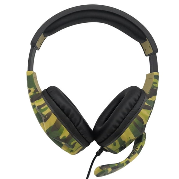 WSTEER Camouflage Gaming Headset Game Machine Computer Gamer Headset Game Headphone with Microphone for Computer Moblie Phone Laptop (Green)