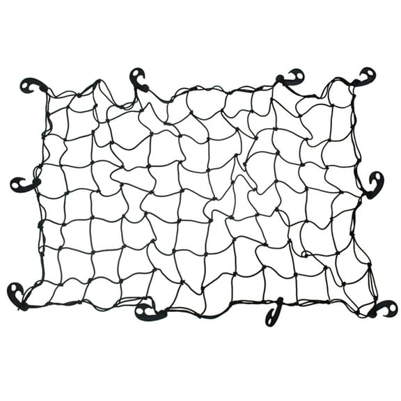 WSTEER Cargo Net Luggage Rack Universal Net Cover Car Roof Elastic Mesh Fixed Net Outer Car Parts for Car Auto Automobile (Black)
