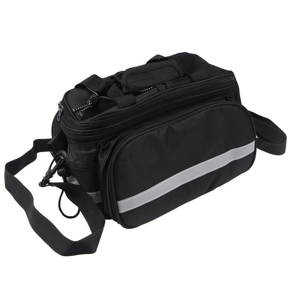 WSTEER Cycling Bike Rear Tail Seat Trunk Bag Pannier Pouch Rack Shoulder Travel (Black)