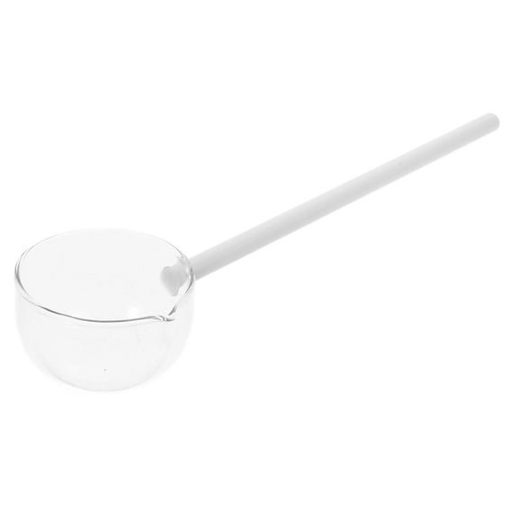WSTEER Glass Soup Stirring Spoon Transparent Teaspoon Milk Cocktail Cold Drinks Mixing Spoon Oil Spoon
