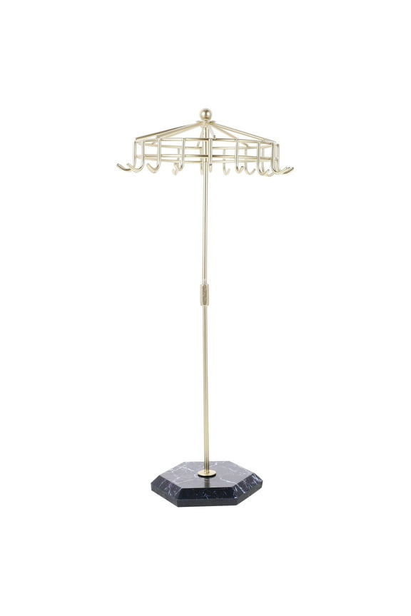 Hanging Jewelry Organizer Umbrella Shaped Necklace Display Stand Tabletop Jewelry Storage Rack