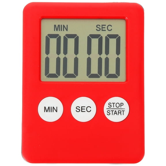 WSTEER Red Kitchen Timer Plastic Cooking Timer Stopwatch for Precise Time Management in Kitchen and Cooking