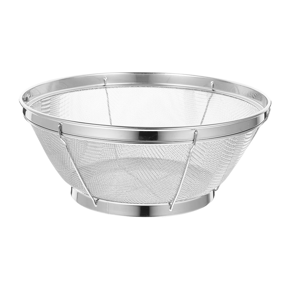 WSTEER Stainless Steel Mesh Colander Strainer Basket Rice Washing Bowl