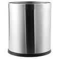 WSTEER Stainless Steel Waste Paper Bin Basket Waste Rubbish Trash Can