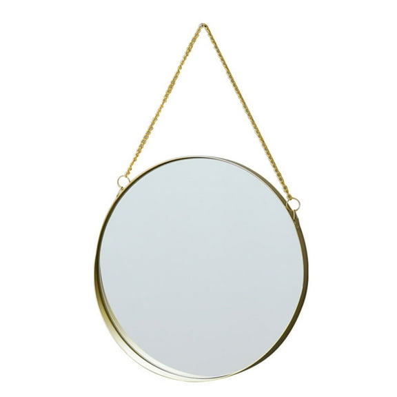 WSTEER Wall Hanging Makeup Mirror Bathroom Punch-free Decorative Round Mirror