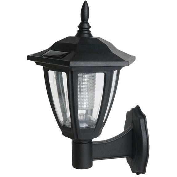 WSTEER Solar Wall Lamp Outdoor, Solar-Powered Porch Light with Bulb for Patio, Yard, Garden, Wall-Mounted Lighting