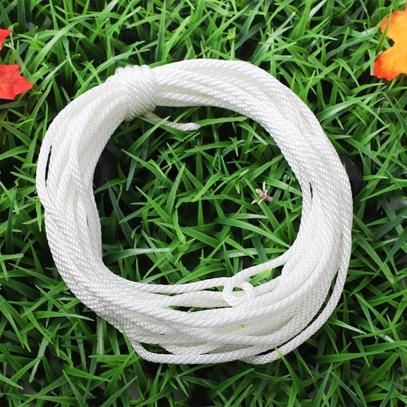 WSTEER Yardwe 6mm Nylon Flagpole Lifting Rope Replacement Halyard Cord for Outdoor Flags, Hanging, Wrapping, Home and Garden Use, White