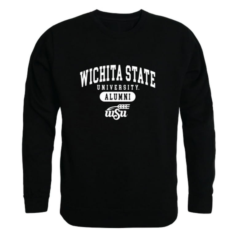 WSU Wichita State University Shockers Alumni Fleece Crewneck Pullover Sweatshirt Black Large Walmart