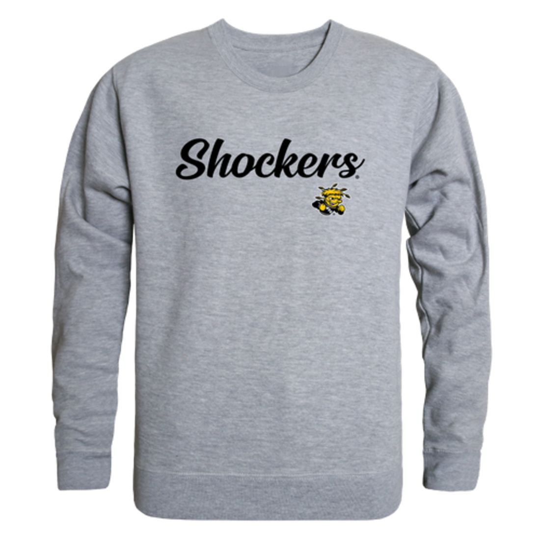 WSU Wichita State University Shockers Script Crewneck Pullover Sweatshirt Sweater Heather Grey Medium Walmart