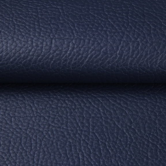 WSWJY Continuous Marine Grade Vinyl Fabric, Waterproof Faux Leather Upholstery Material, 54 Inch Wide Sold By The Yard for Boat, Automotive, DIY Furniture Projects Navy