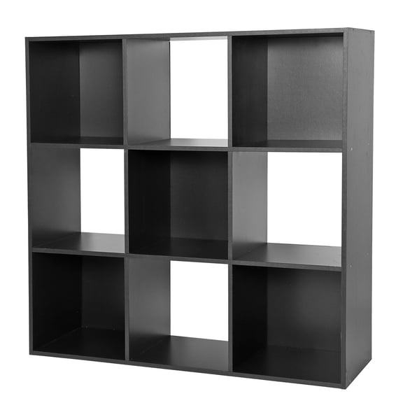 WSWJY Cubic Closet Storage Organizer, 35.47"*11.85"*35.82", Composite Wood, 9-Cube Design, Wall Mount Kit Included, Multipurpose for Clothing, Shoes, Accessories