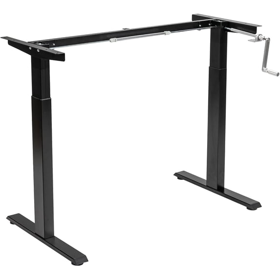 WSWJY Hand Crank Stand Up Desk Frame, Manual Height Adjustable Standing ...