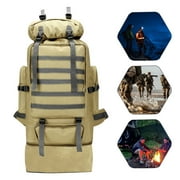 WSYW 100L Camping Hiking Backpack, Waterproof and Wearable Military Tactical Backpack, Large Outdoor Sports Backpack for Traveling and Hiking Khaki