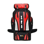 WSYW 100L Outdoor Hiking Backpack Camping Rucksack Aldult Waterproof Shoulder Travel Bag Red