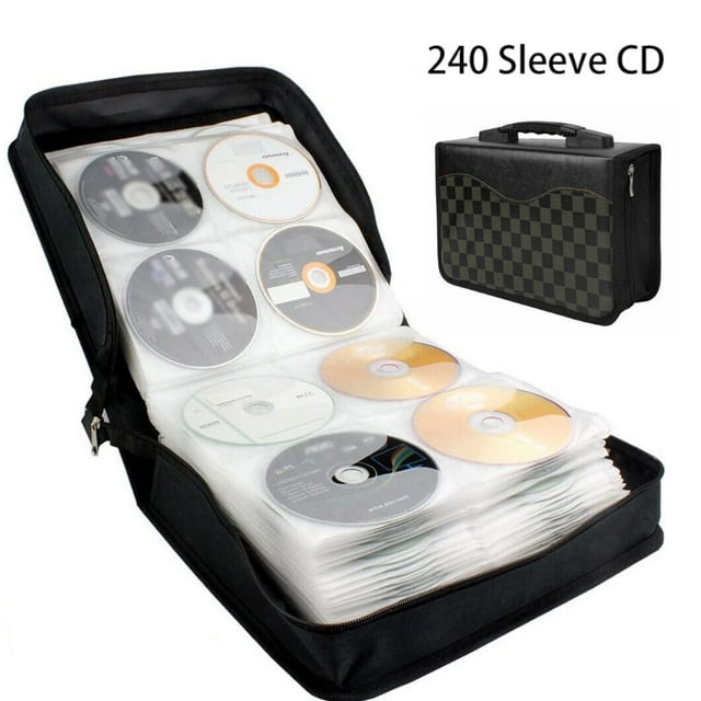WSYW 240 Disc CD DVD Case Storage Bag PU Leather Organizer Holder Media