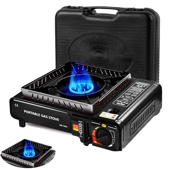 Portable Dual Fuel Camping Stove - Propane & Butane Burner For Hiking, Brass Cooking Burner 3000W