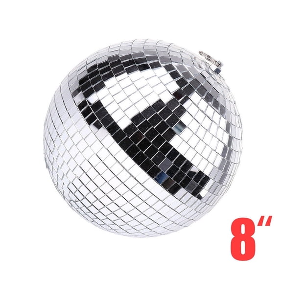 WSYW 8inch Mirror Glass Ball Hanging DJ Bands Party Bar Club Stage Shiny Light Effect