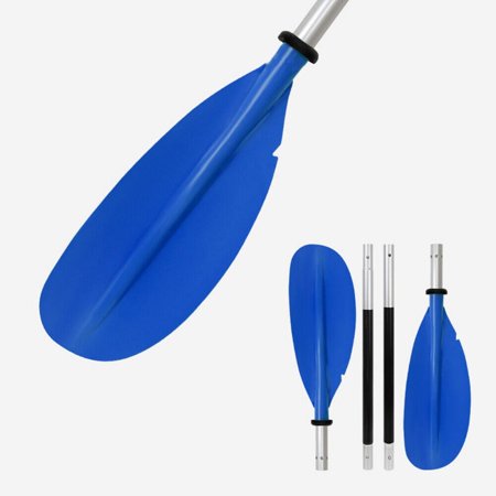 WSYW Aluminum Kayak Canoe Paddle 87inch Double-Ended Detachable Canoe Paddle Boat Oars Lightweight Afloat Oar, Blue