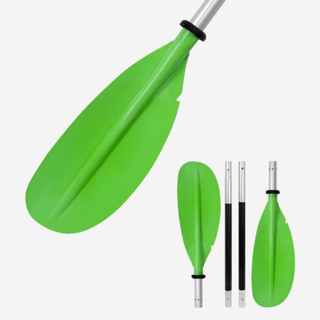 WSYW Aluminum Kayak Canoe Paddle 87inch Double-Ended Detachable Canoe Paddle Boat Oars Lightweight Afloat Oar, Green