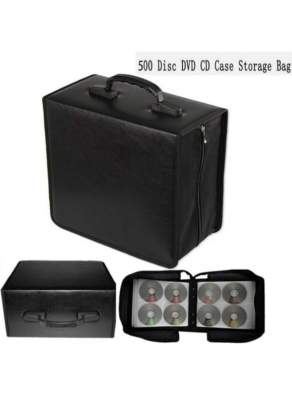 WSYW Portable 520 Disc CD DVD Storage Bag PU Leather Wallet Holder Case Box Organizer