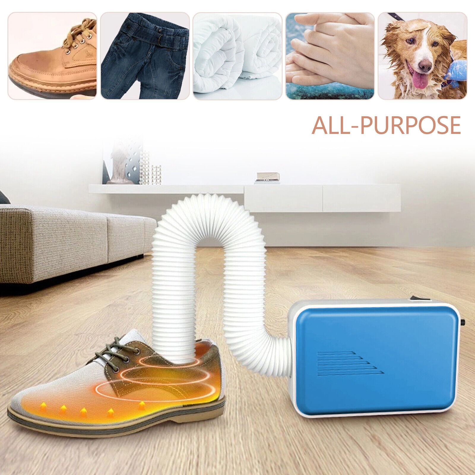 WSYW Portable Electric Clothes Dryers Rotating Fan Heater Drying