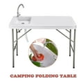 thumbnail image 1 of WSYW Portable Folding Camping Table with Single Sink, Fishing Cleaning Table with Faucet for Picnic Camping Gardening Kitchen, White, 1 of 7