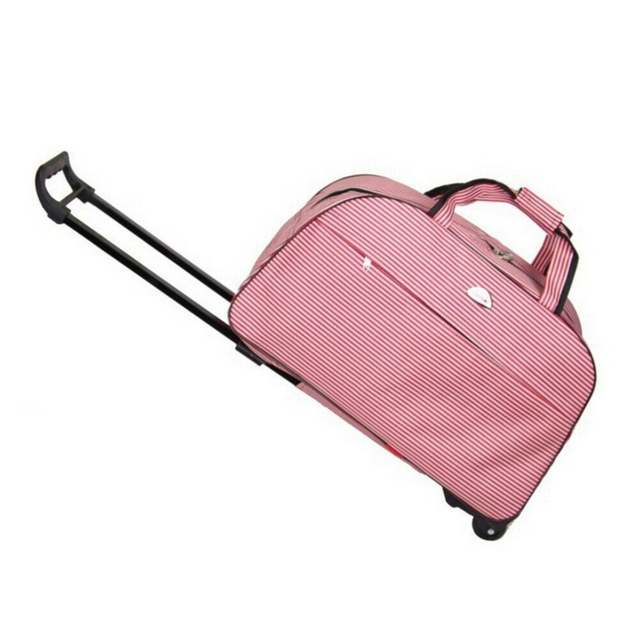WSYW Rolling Duffle Bag with Wheels 24" Oxford Rolling Wheeled Trolley