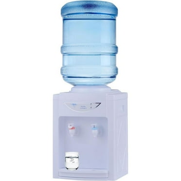 WSYW Water Cooler Dispenser for 5 Gallon Bottle, Top Loading Countertop Water Dispenser, 2 Temperature Settings for Home/Office/Dormitory (White)