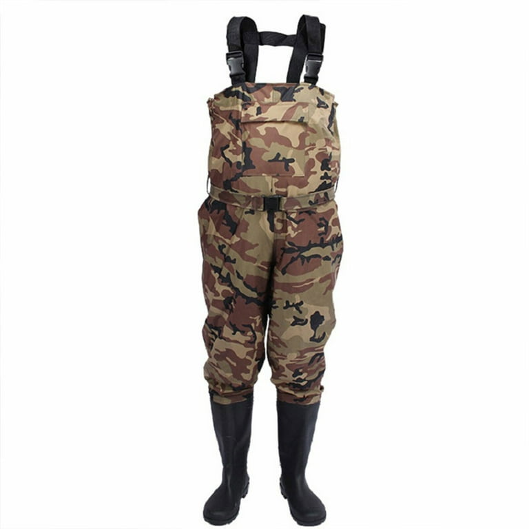 WSYW Waterproof Chest Waders Nylon 2-Ply Rubber Bootfoot for Hunting  Fishing Camouflage US Size 12