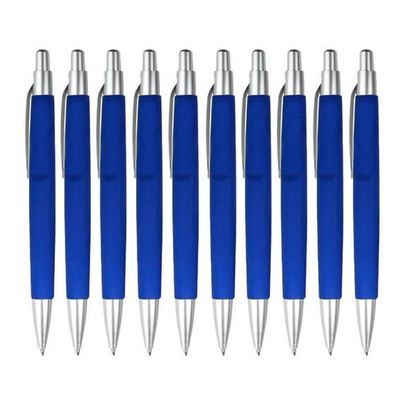 WSZZL 10 Pack Retractable Ballpoint Pens, Smooth Writing Pens, Comfortable Grip Office Pens, Quick-Drying Ink, Bulk Pens for Note Taking, Journaling, Home, Work Essentials