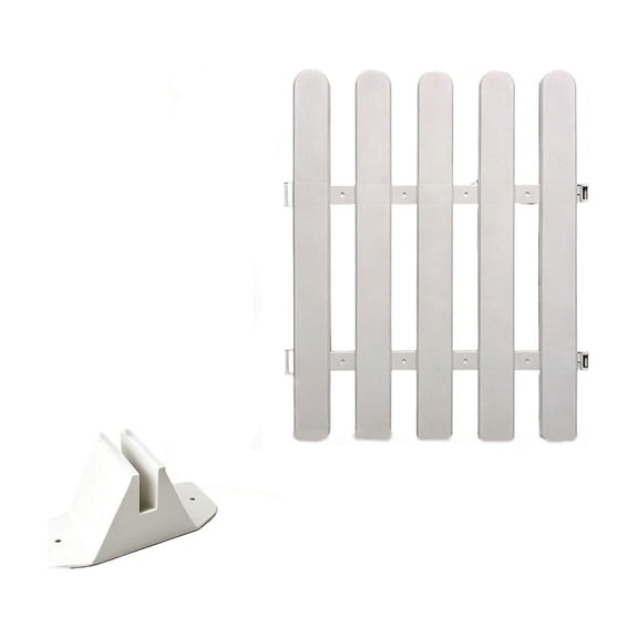 WSZZL 2 PC Durable Garden Fence, Decorative Mini Fence for Flower Beds, Easy Assembly for Pathways and Borders, Ideal for Homeowners and Garden Enthusiasts, White