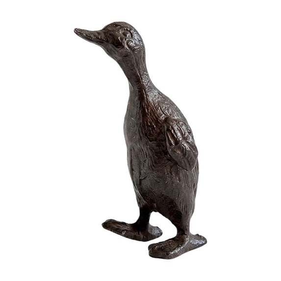 WSZZL Charming Vintage Iron Ducks, Decorative Metal Figurines, Sturdy Indoor Outdoor Accents, Perfect for Home Garden Decor, Ideal Gift for Nature Lovers, Bronze