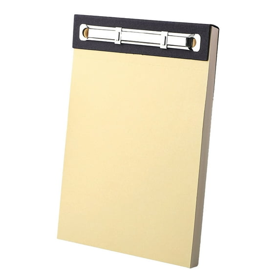 WSZZL Detachable Portable Notebook with Riding Seam Binding, Thickened Kraft Paper Notepad for Notes, Messages, and Office Use – Easy Tear Pages, Metal Clip, 360° Page Turn