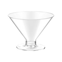 WSZZL Disposable Plastic Cups, 50 Count Cocktail Glasses, Food-Grade Clear Party Drinkware, Ideal for Weddings, Birthdays, Buffets, Indoor and Outdoor Events