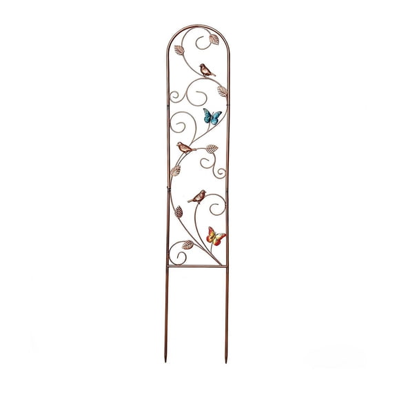 WSZZL Elegant Garden Plant Support, Climbing Plants Trellis for Roses, Clematis, Vines, Outdoor Patio Decor, Perfect for Plant Lovers and Garden Enthusiasts, Bronze