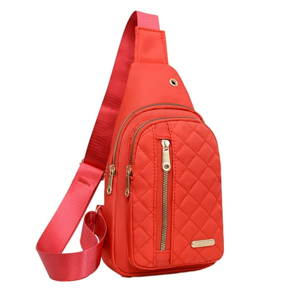 WSZZL Fashionable Waterproof Sling Bag for Women - Large Capacity Crossbody Chest Pack with Antitheft Pocket, Multiple Storage Areas, Breathable Shoulder Strap, and USB Charging Interface