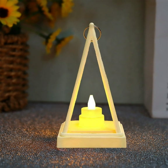 WSZZL Festive LED Night Light with Soft Warm Yellow Glow - Portable Rechargeable Battery-Powered Decorative Lamp for Bedroom, Reading, Emergency Use - Hangable Design