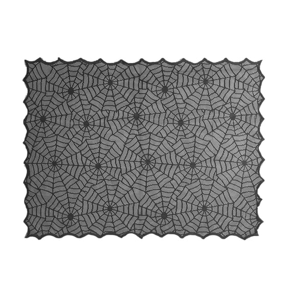 WSZZL Gothic Halloween Tablecloth, Black Polyester, 40.55x31.5in, Durable Decor for Dining Room, Kitchen, Parties, Indoor Outdoor Use, Easy to Clean, Reusable
