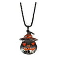 thumbnail image 1 of WSZZL Halloween Necklace, Pumpkin Ghost Face Pendant, Glow in the Dark Accessory, Unique Jewelry, Ideal for Parties, Costumes, Festive Gifts, Halloween Enthusiasts, 1 of 4