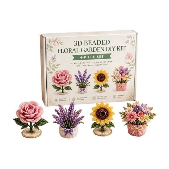 WSZZL Handcrafted Bead Ball Garden DIY Kit, Unleash Creativity with Stunning Floral Designs, Perfect for Home Decor and Bonding Activities, Great Gift Idea for Any Occasion
