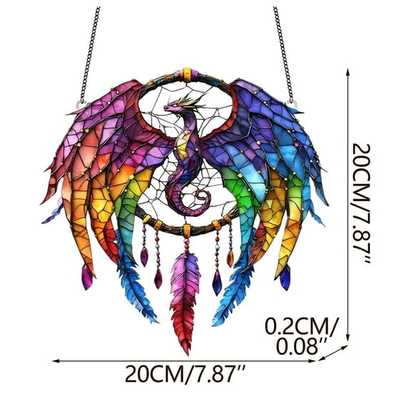 WSZZL Indoor/Outdoor Dreamcatcher Light Catchers, Waterproof Acrylic, Scratch-Proof Decorative Hanging, Enhances Ambience, Ideal for Home, Patios, or Garden Decor
