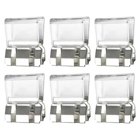 WSZZL No-Sew Pants Hem Holders, 6-Pack Leg Closure Clips, Adjustable Clothing Stabilizer, Anti-Drag Ground Solution for Jeans and Skirts, Invisible Adhesive Clips