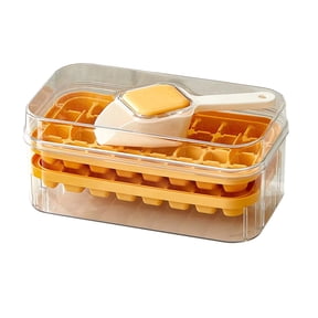 WSZZL One Click Ice Release, Double Layer Portable Ice Maker, Effortless Ice Cubes with Storage Bin, Ideal for Summer Parties and BBQs, Perfect for Home Entertainers