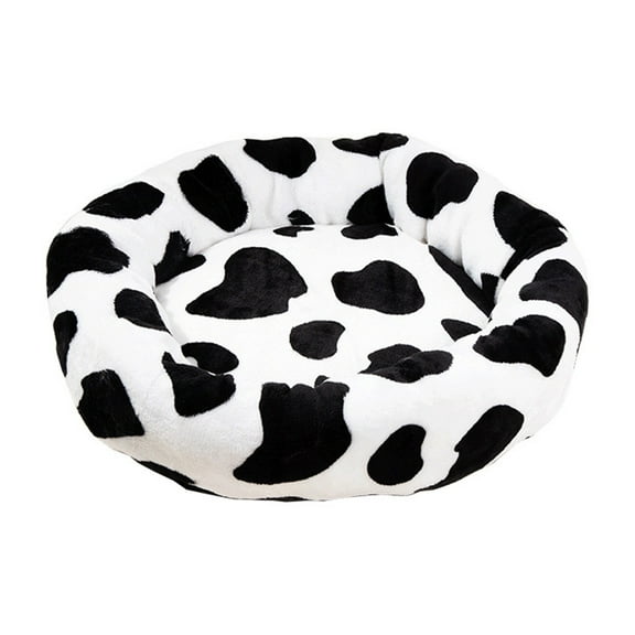 WSZZL Pet Kennel Dog Bed, Cow Pattern, Winter Warm Sleeping Mat, 13.78x5x2.36in, Soft Material, Easy to Clean, Ideal for Dogs and Cats