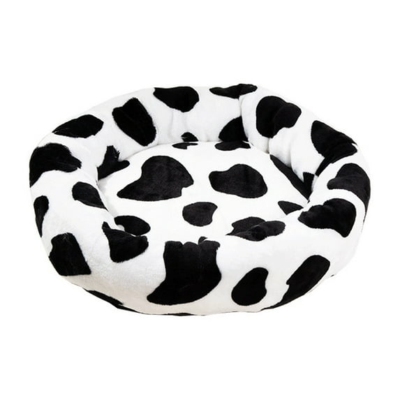 WSZZL Pet Kennel Dog Bed, Cow Pattern, Winter Warm Sleeping Mat, 13.78x5x2.36in, Soft Material, Easy to Clean, Ideal for Dogs and Cats