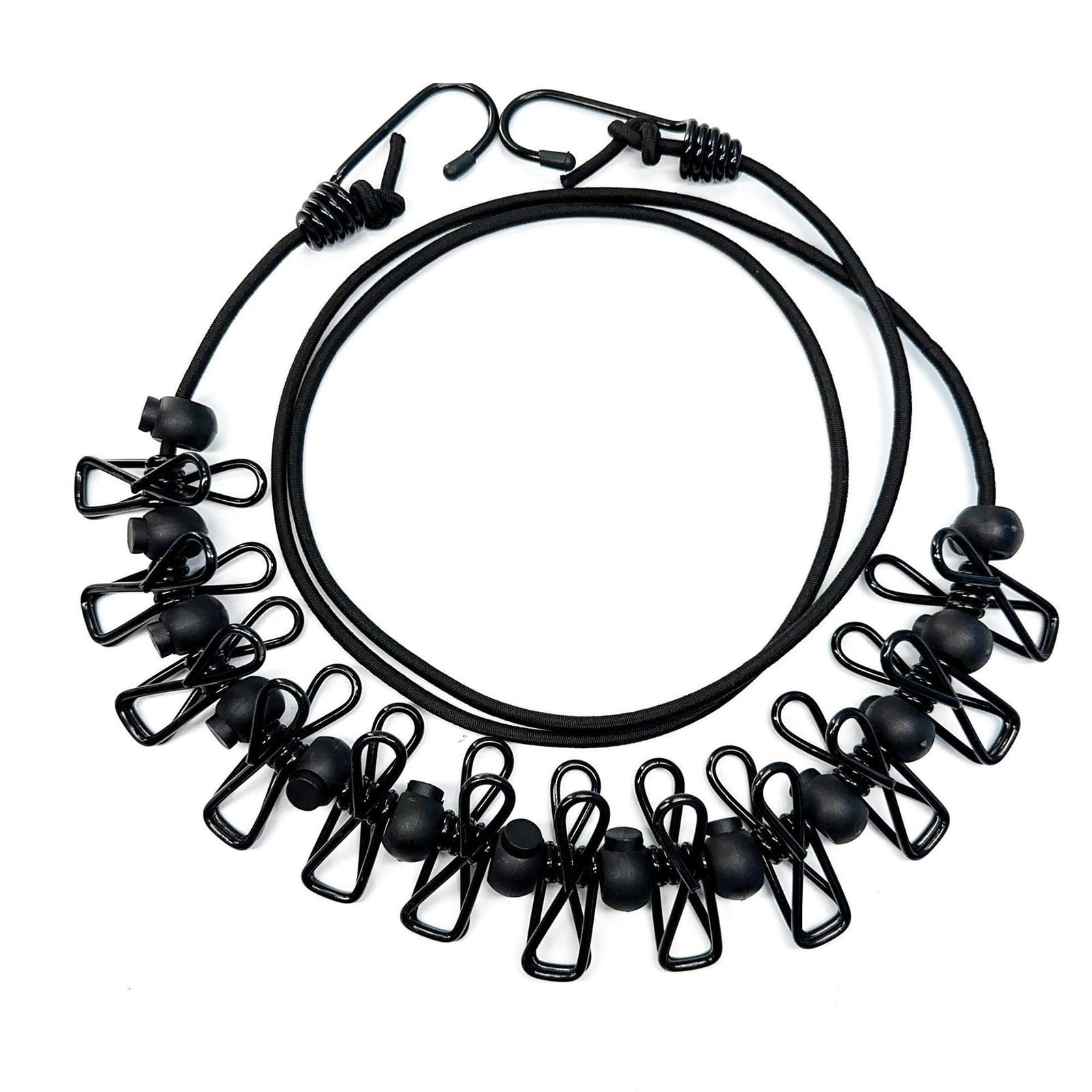 WSZZL Retractable Windproof Clothesline with Clips and 12 Clothespins ...