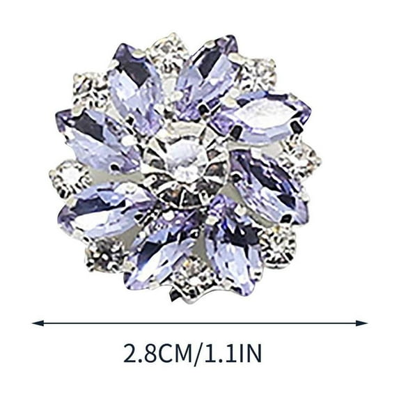 WSZZL Rhinestone Glass Button, DIY Hand Decorated, Stylish Fashion Accessory, Versatile Detachable Clips, Ideal for Blouses, Dress Suits, Tuxedos, Elegant Wardrobe Upgrade