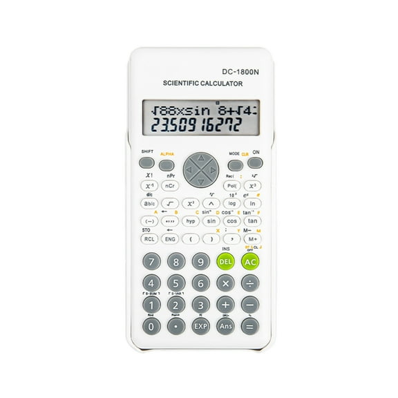 WSZZL Scientific Calculator with 240 Functions, Ergonomic Non-Slip Design, Portable for Exams & Professionals, Math, Science, Engineering, Solar/Battery Powered, Durable Build