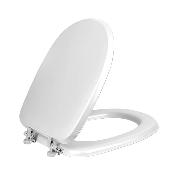 WSZZL Soft Toilet Seat, Elongated Cushioned Lid For Standard Bathrooms, Quiet Close Slow Shut Hinge, Easy Install Removable Cover, Durable Plastic Seat For Home Office